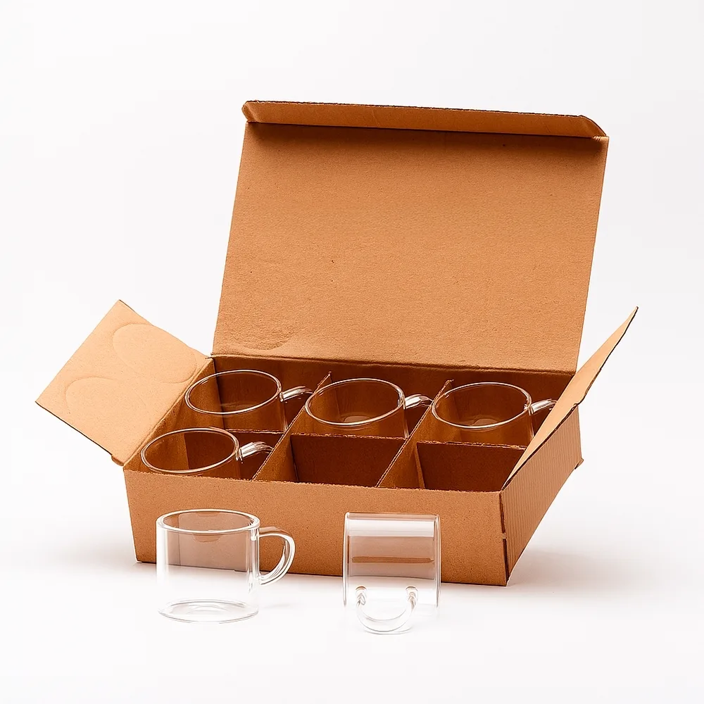 Kit Xícaras de Vidro 6 Peças